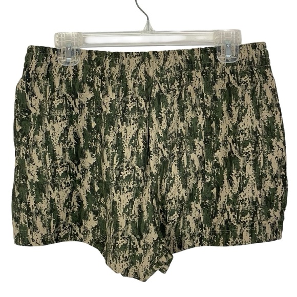 Rag & Bone City Mini Sweatshort Army Multi Womens Large Camo Green Pockets Terry - Picture 3 of 12
